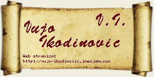 Vujo Ikodinović vizit kartica